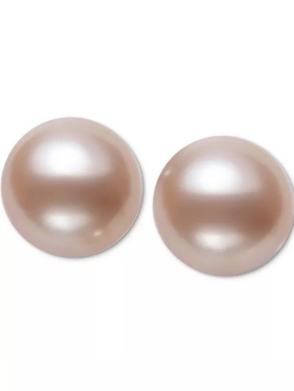 Macy's Rose Pearl Stud Earrings - Soft Pink Luster
